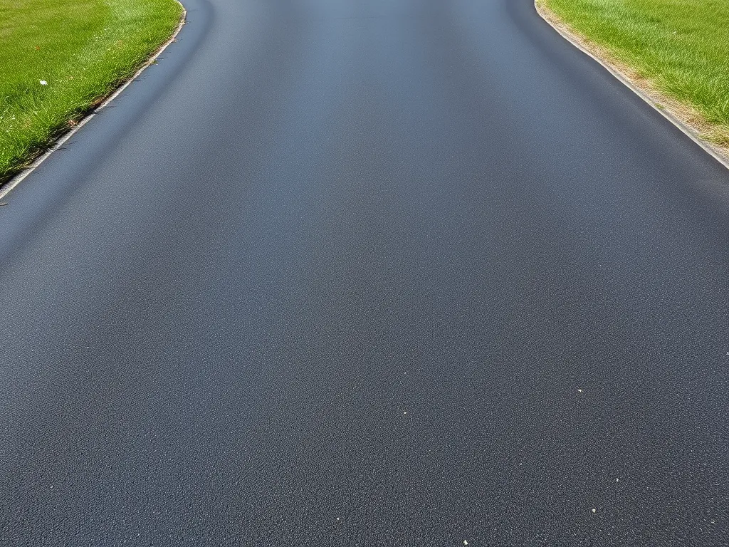 Smooth asphalt surface showing the difference between sealcoating and resurfacing for driveways