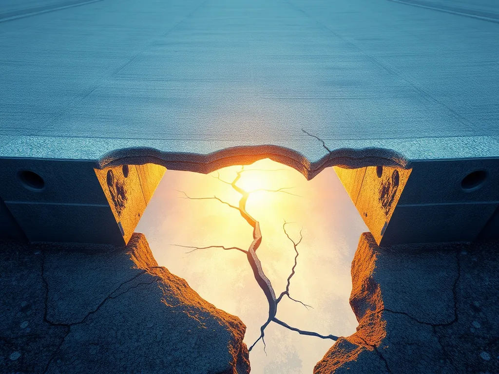 Visual representation of seasonal effects on asphalt showing cracks and deterioration due to temperature changes.