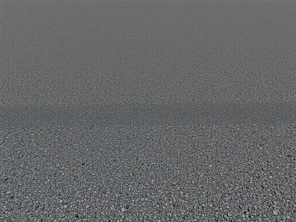 A smooth, gray gravel surface prepared for construction site grading.