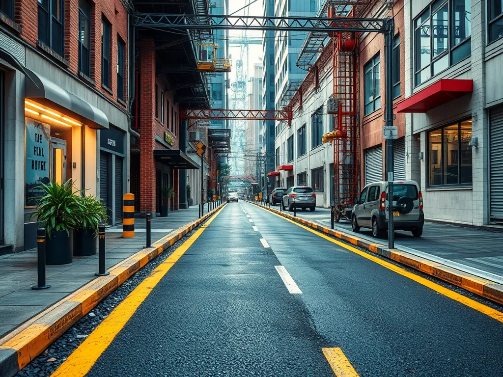 Image showcasing a smooth asphalt surface laid by a paver machine, ideal for achieving high-quality road construction.