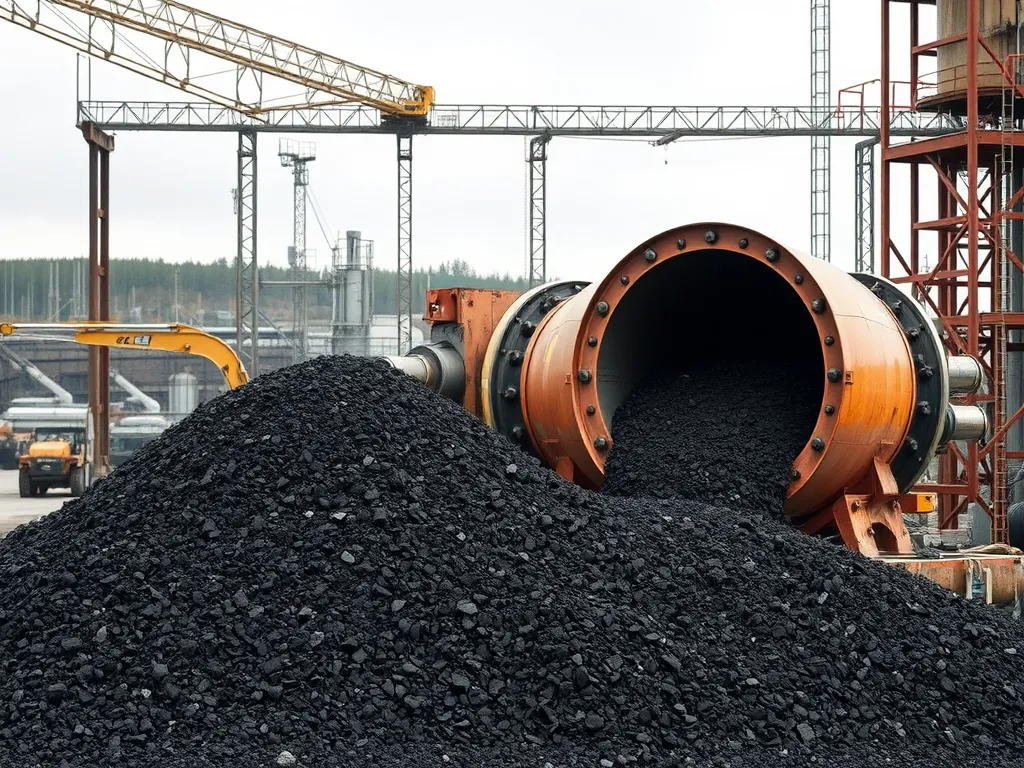Industrial equipment used in the solvent extraction process of asphalt.