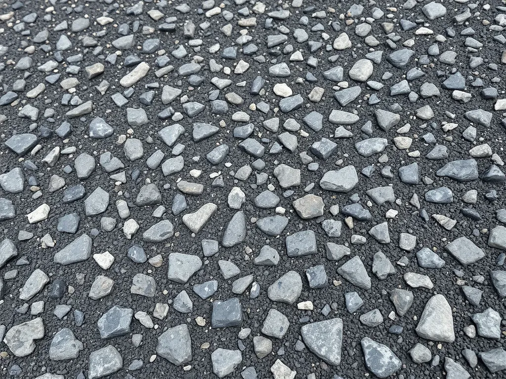 Close-up of stone matrix asphalt surface designed for high traffic durability.