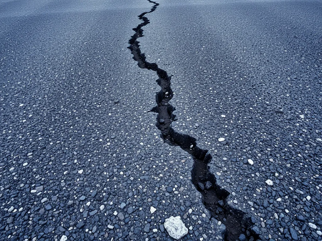 Cracked asphalt illustrating surface integrity assessment methods