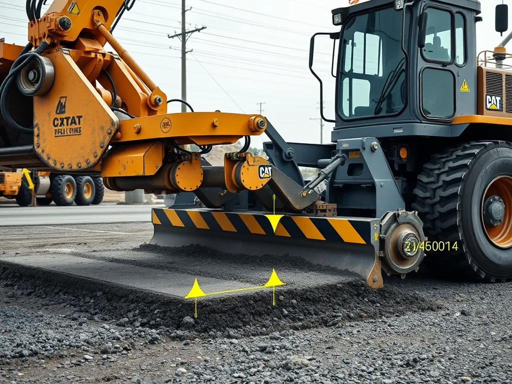 Modern excavation equipment performing asphalt project advancements.
