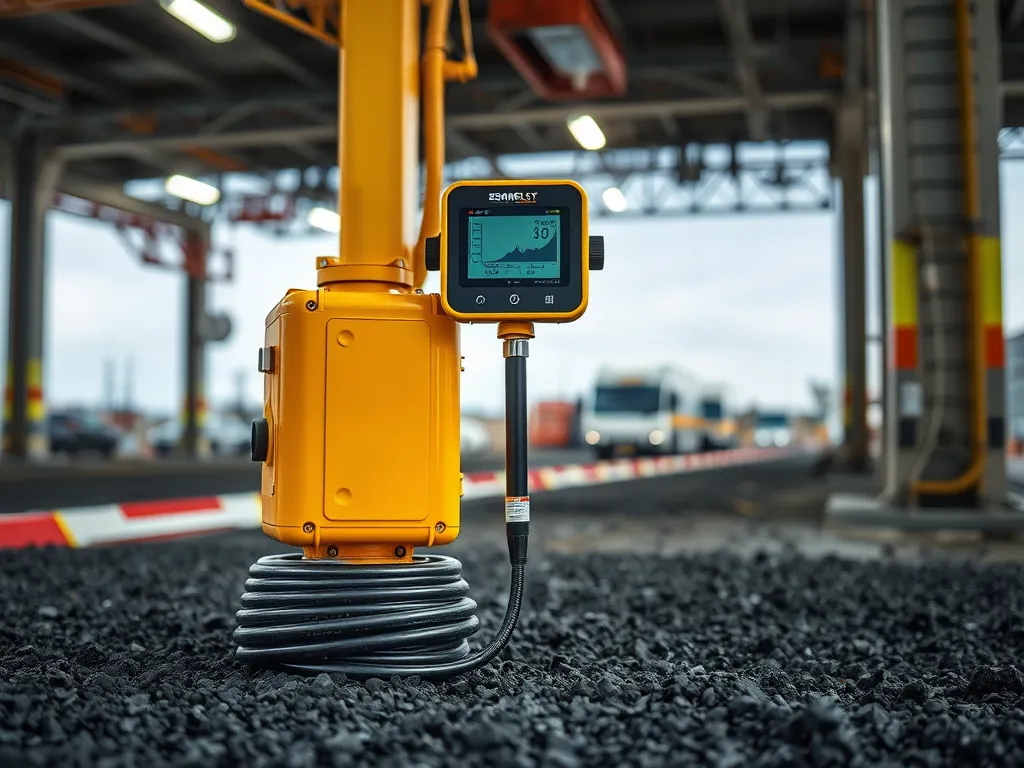 Temperature monitoring device used in asphalt curing process for quality control