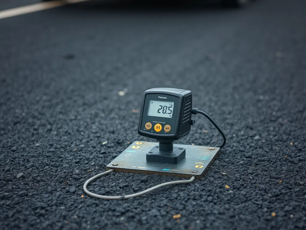 Digital temperature monitor for asphalt curing process