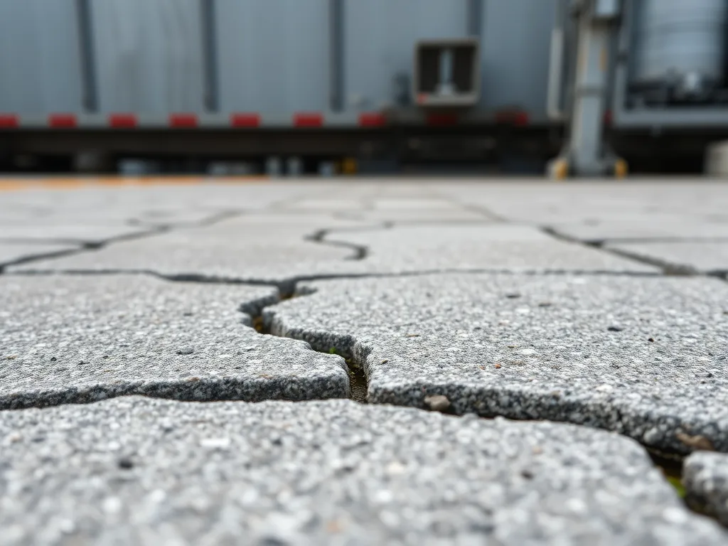 Cracked asphalt surface highlighting the necessity for timely asphalt repairs to prevent further damage.