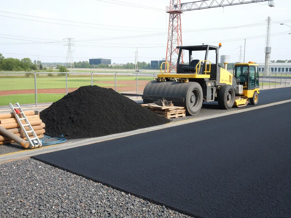 Heavy machinery performing timely asphalt repairs and resurfacing on a road.