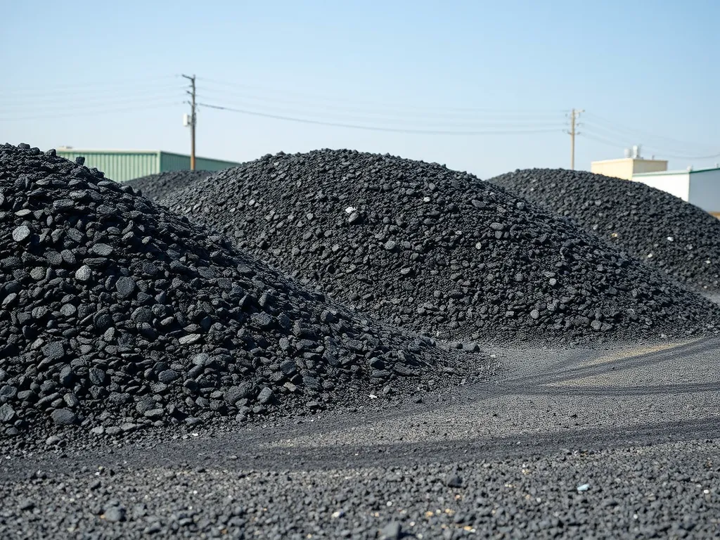 Piles of Milled Asphalt Boulders Representing 18 Cu Yards