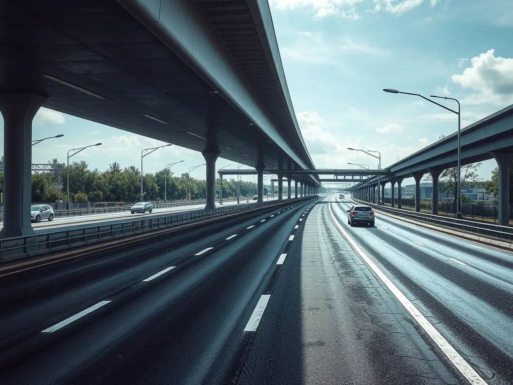 Road showing the effects of traffic load on asphalt mix selection
