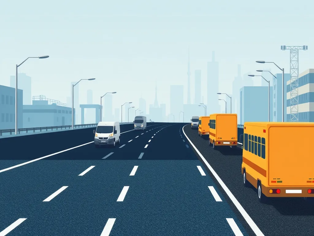 Illustration of traffic load effects on different asphalt types
