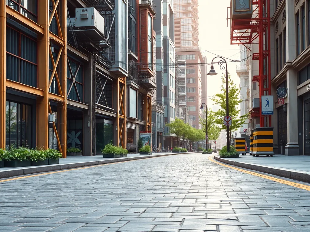 A safe urban street showcasing asphalt paving as part of urban safety case studies.