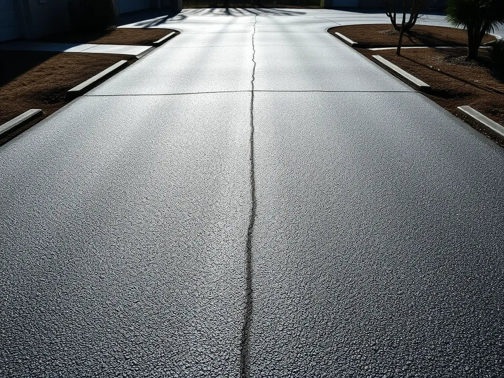 Asphalt surface showing UV protection effects of sealers on pavement