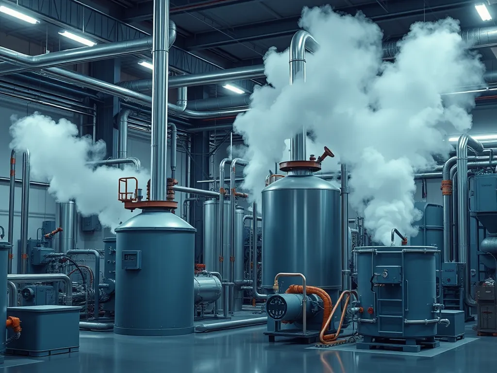 Industrial vacuum distillation equipment used in asphalt processing