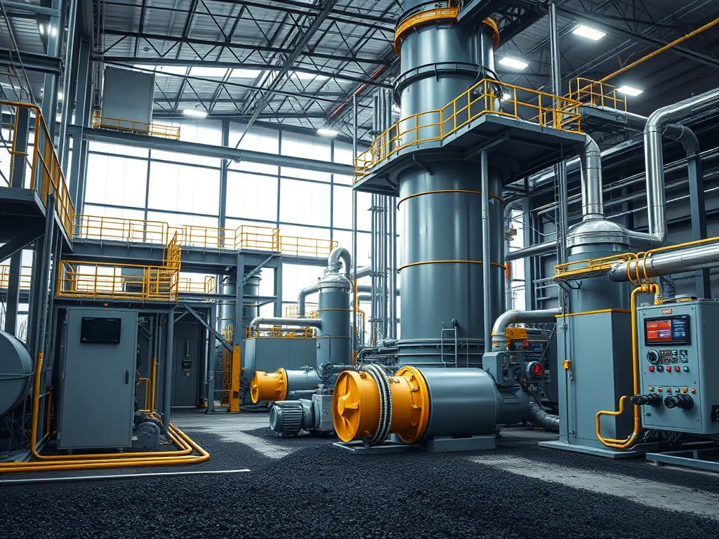 Industrial Vacuum Distillation Setup for Asphalt Processing