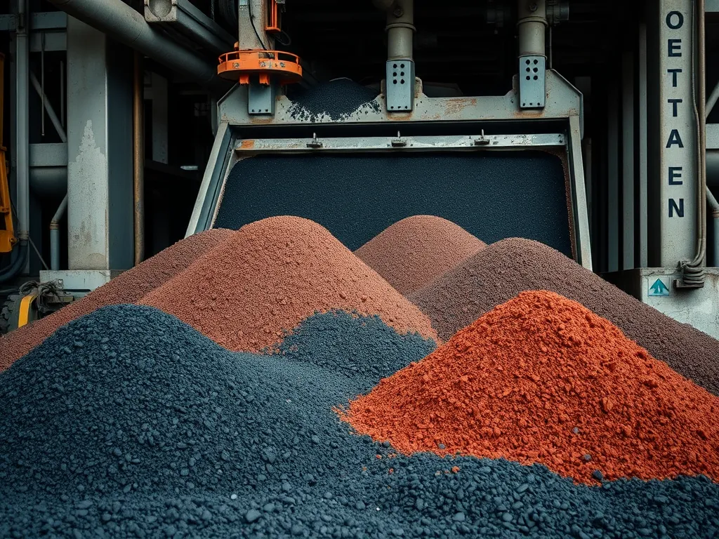Piles of asphalt materials showcasing potential volatile organic compounds emission.