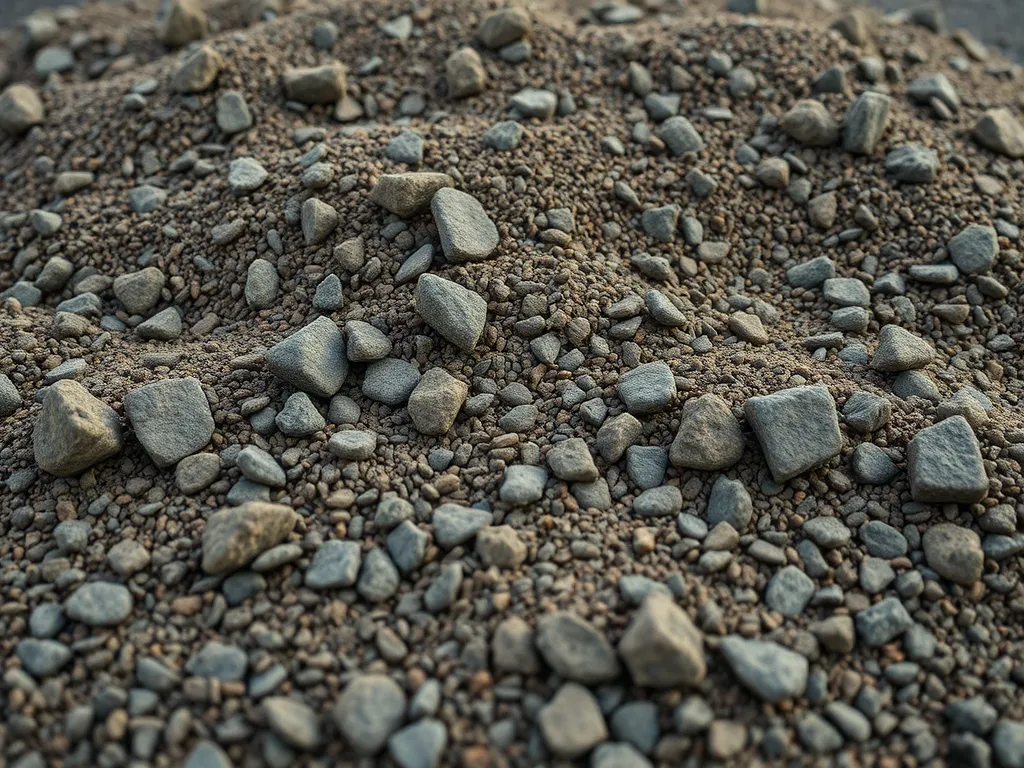 Close-up of various aggregates used in warm mix asphalt additives for improved performance.