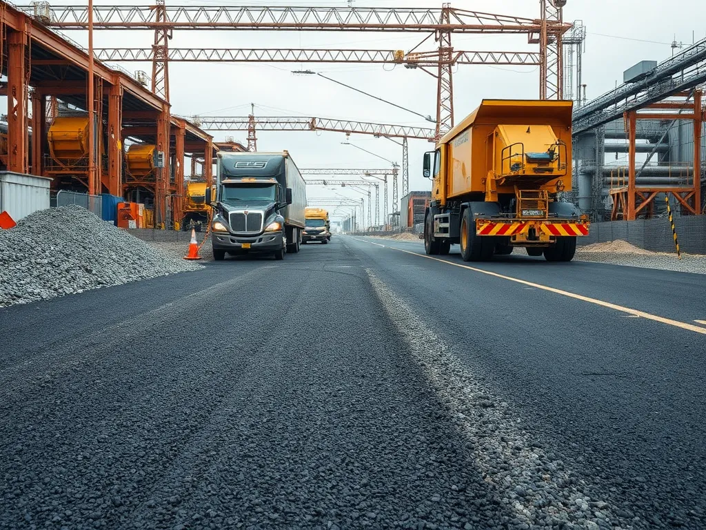 Construction site showcasing warm mix asphalt being laid for better pavement longevity and environmental benefits