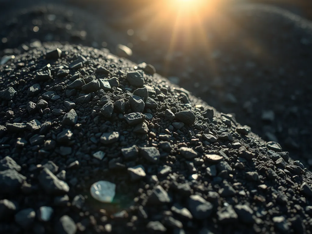 Close-up view of materials used in warm mix asphalt construction.