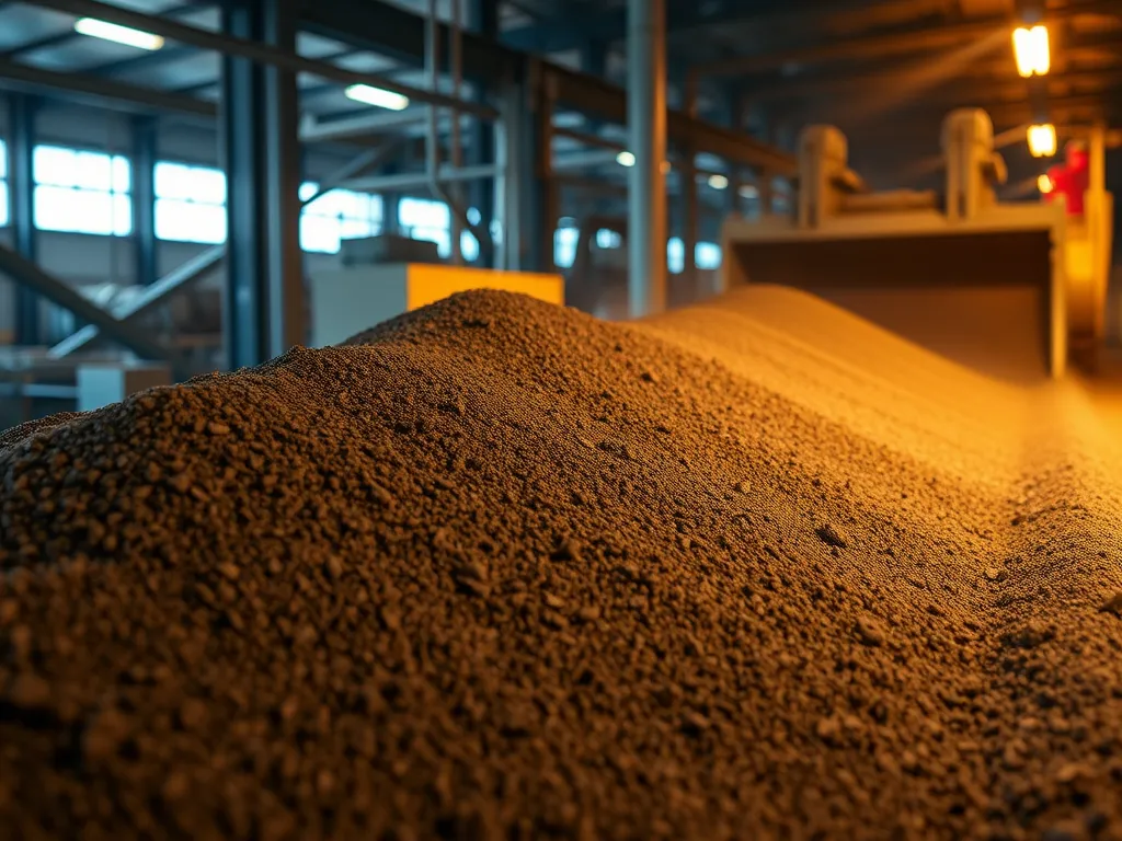 Pile of recycled warm mix asphalt demonstrating its eco-friendly properties.