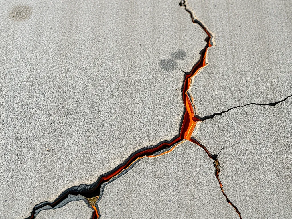 Cracked concrete driveway due to weather changes showcasing how weather affects asphalt and concrete driveways