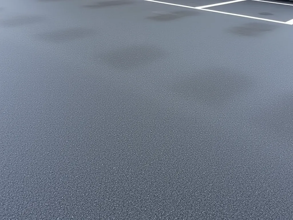 Damaged asphalt surface showing the impact of weather conditions.