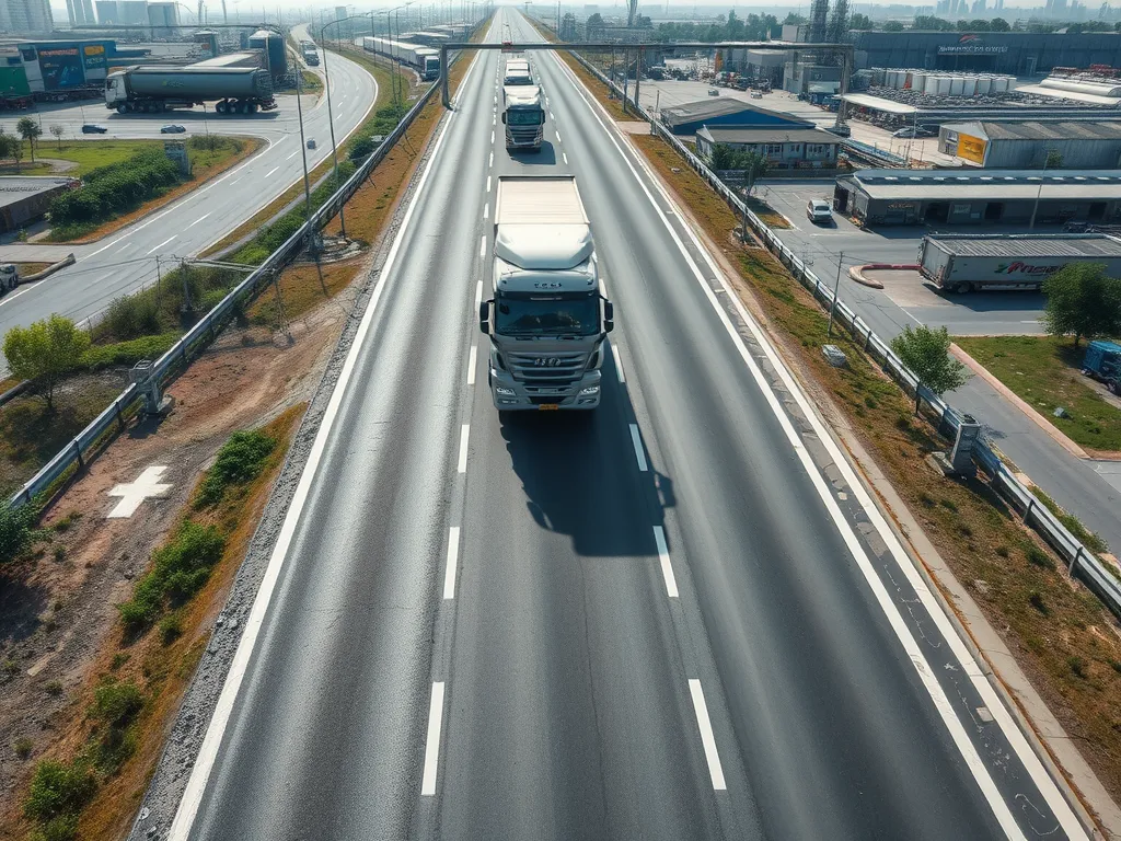 Trucks Driving on Asphalt Road Highlighting Calculation Mistakes