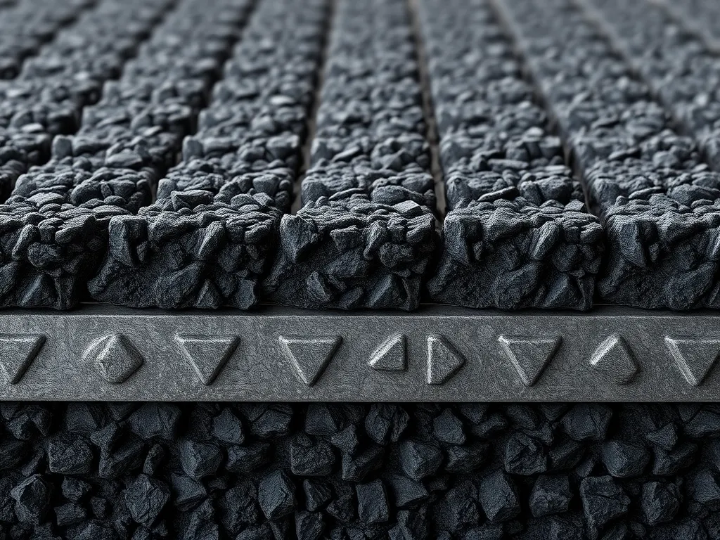 Close-up of compacted asphalt showing texture and structure related to longevity.