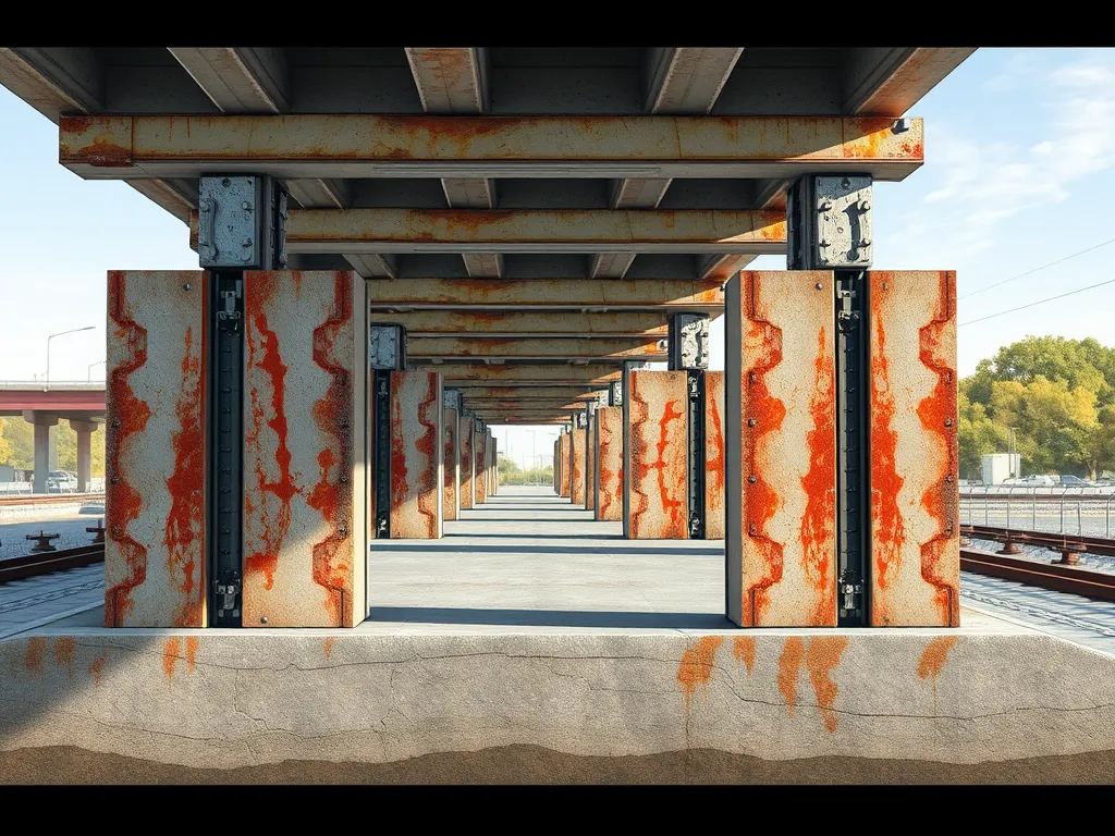 Comparative durability of asphalt and concrete structures showcasing weathering effects.