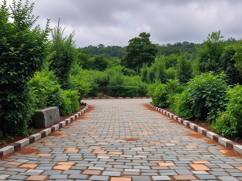 Impact of asphalt driveways on local ecosystems, highlighting vegetation and landscaping.