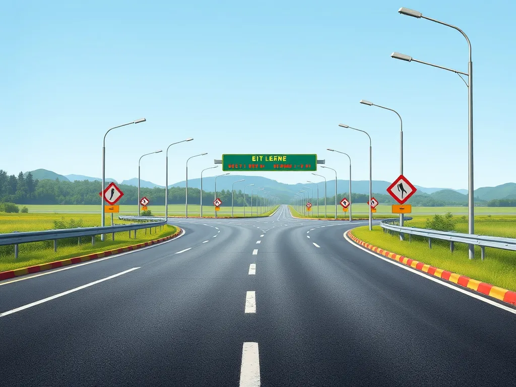 Highway showcasing well-maintained asphalt infrastructure, highlighting economic benefits.