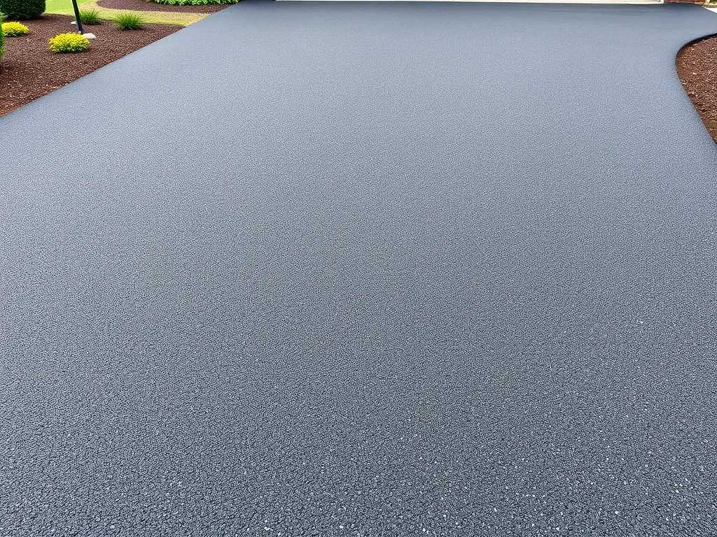 Freshly paved asphalt surface highlighting differences in commercial and residential maintenance.