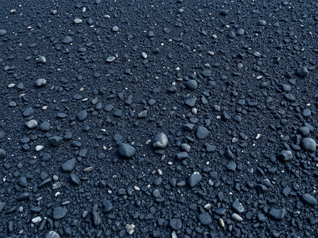 Close-up of asphalt mix showing different aggregates for commercial use