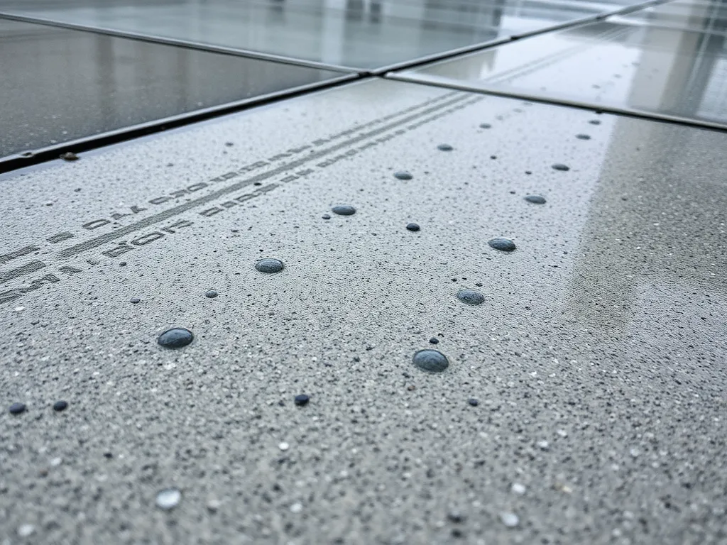 Close-up of broken concrete surface suitable for asphalt overlay.