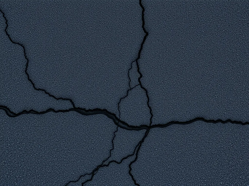 Cracked asphalt surface showing the need for efficient repair methods to extend asphalt life.