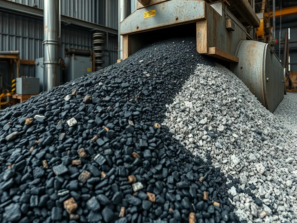 Recycled bitumen and aggregate materials in a recycling facility