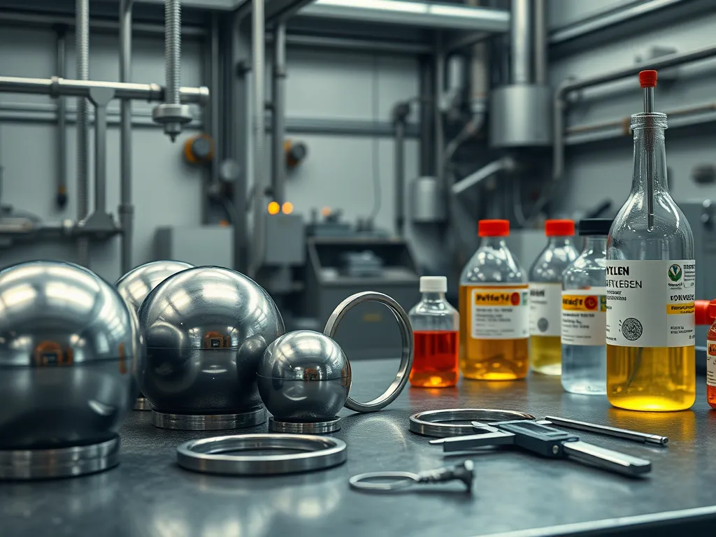 Laboratory setup for bitumen softening point testing with equipment and samples.