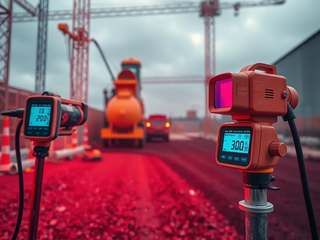 Temperature monitoring devices in warm mix asphalt application process