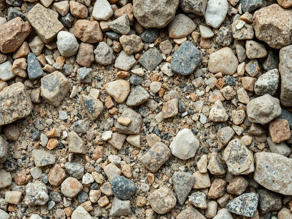 Various aggregates used in warm mix asphalt application showcasing material quality and challenges.