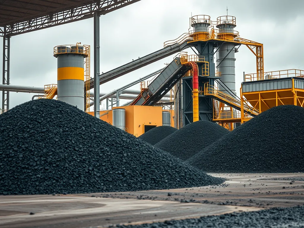 Image showing piles of aggregate materials used in cold mix asphalt formulation variations.