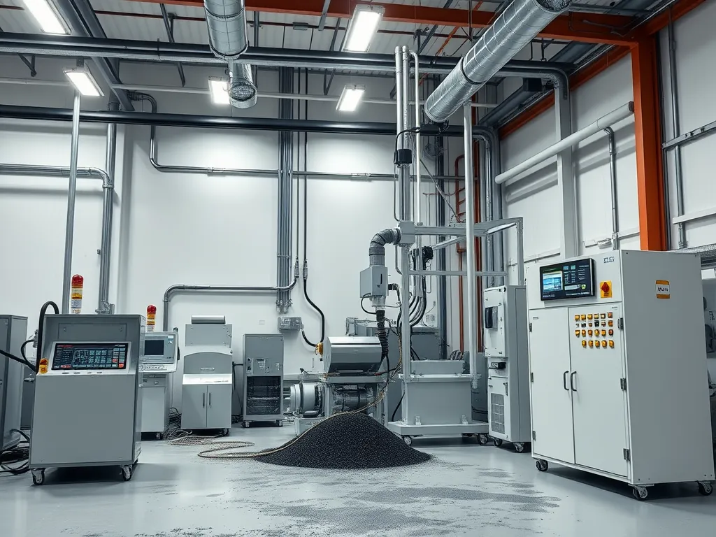 Advanced cold mix asphalt testing equipment in a laboratory setting