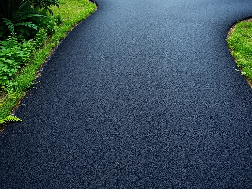 Photo of a newly paved asphalt road illustrating cold mix vs hot mix asphalt.