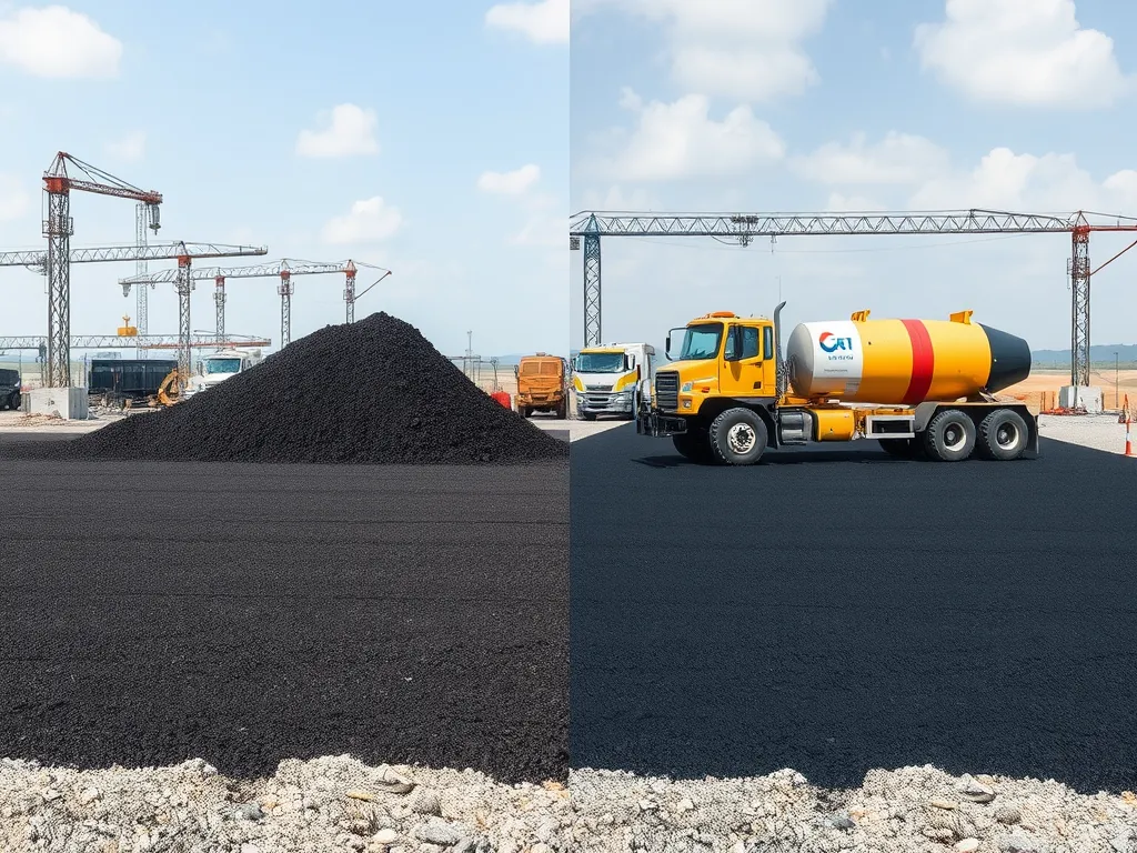 Comparison of cold mix and hot mix asphalt applications in construction.