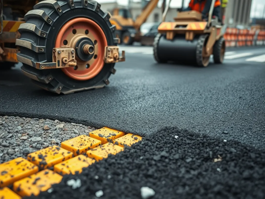 Image showing the application of cold patch vs hot mix patching on a road surface