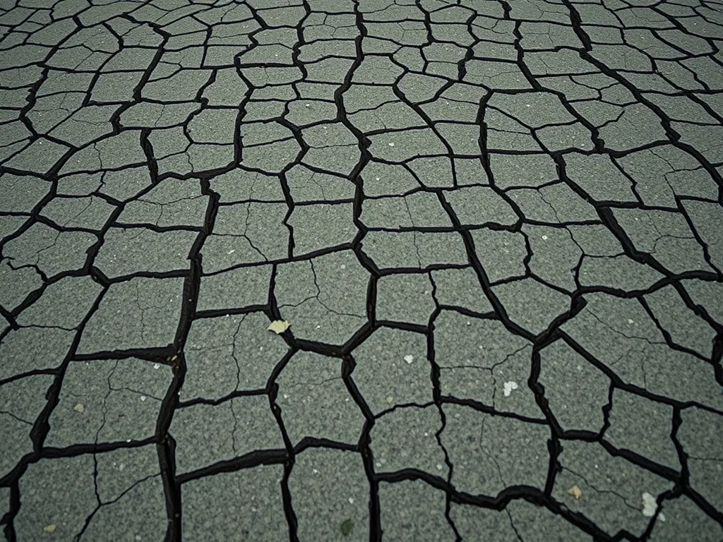Cracked asphalt surface highlighting common mistakes in asphalt repair