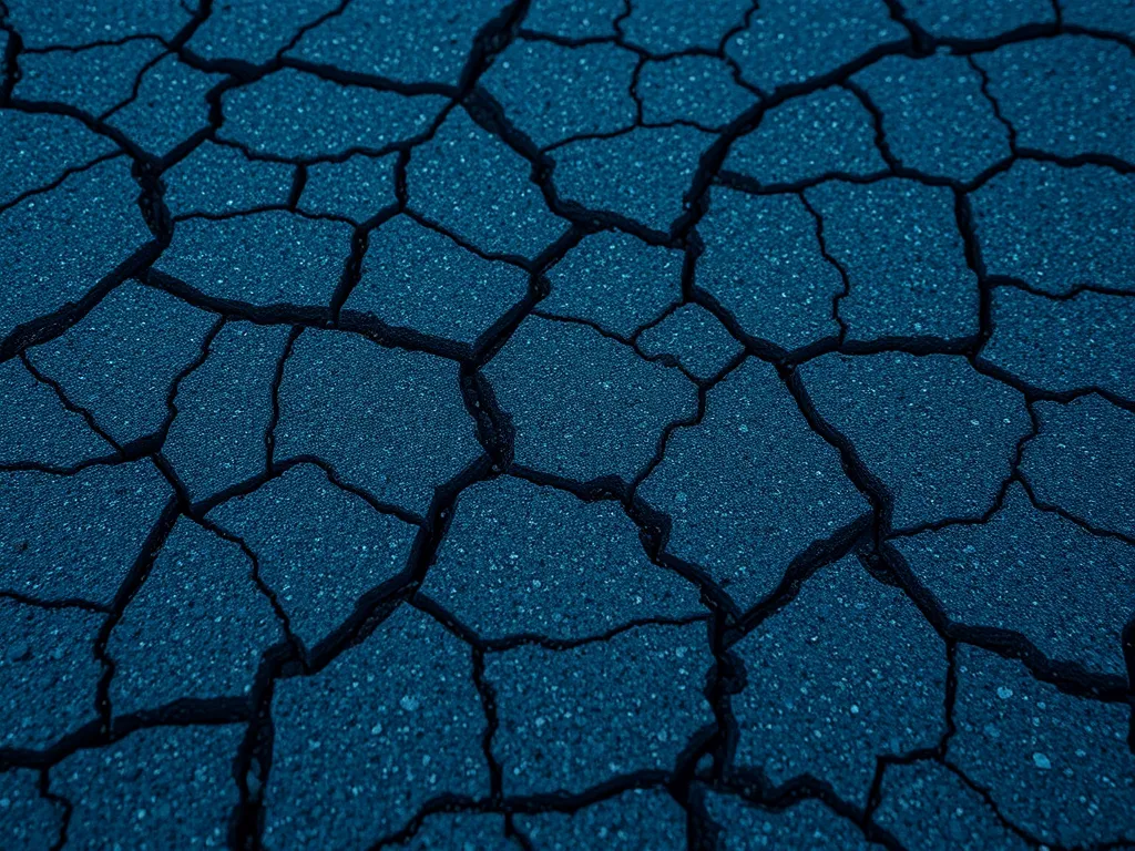 Detailed view of asphalt cracks showcasing common causes