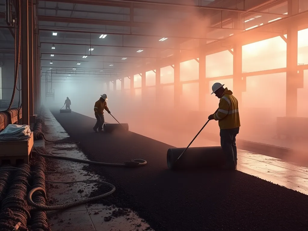 Workers operating a paver machine, highlighting common mistakes in paving operations.