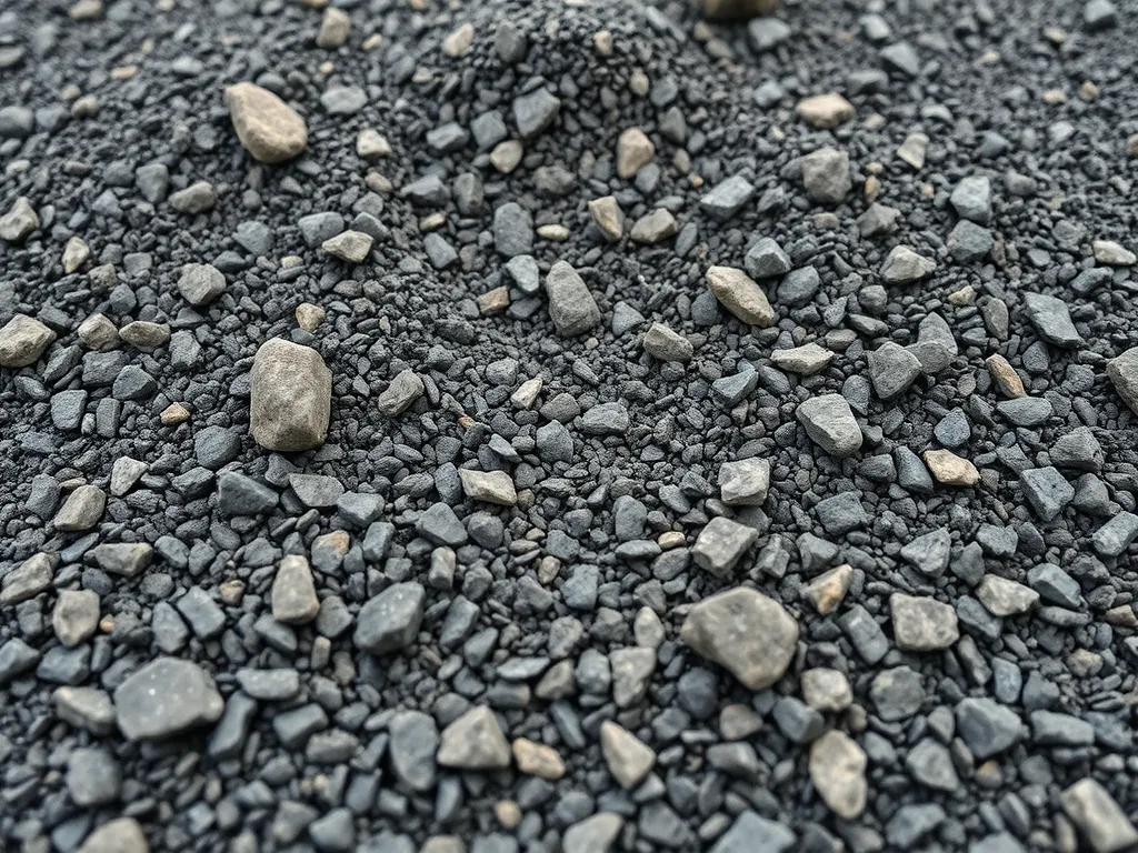 Close-up of gravel and stones used in paving, illustrating common mistakes to avoid when operating a paver machine