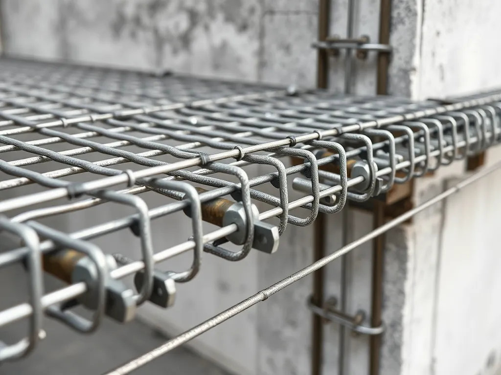 Reinforced mesh for concrete application over asphalt surface