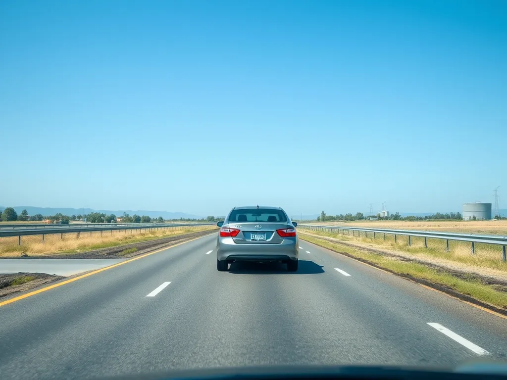 A car driving on a freshly paved asphalt road, discussing whether it's safe to drive on fresh asphalt.